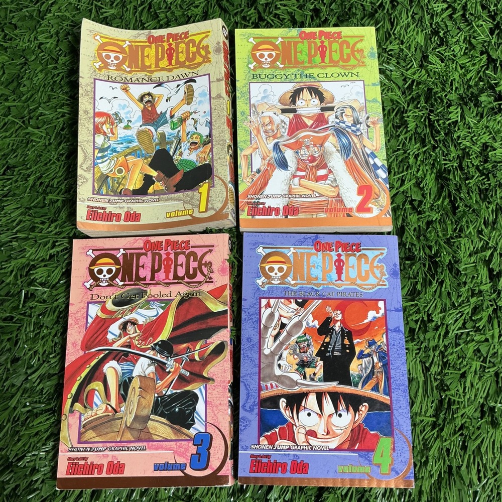 One Piece Manga Vol 1-4 Shonen Jump English First Edition Viz Media Eiichiro Oda